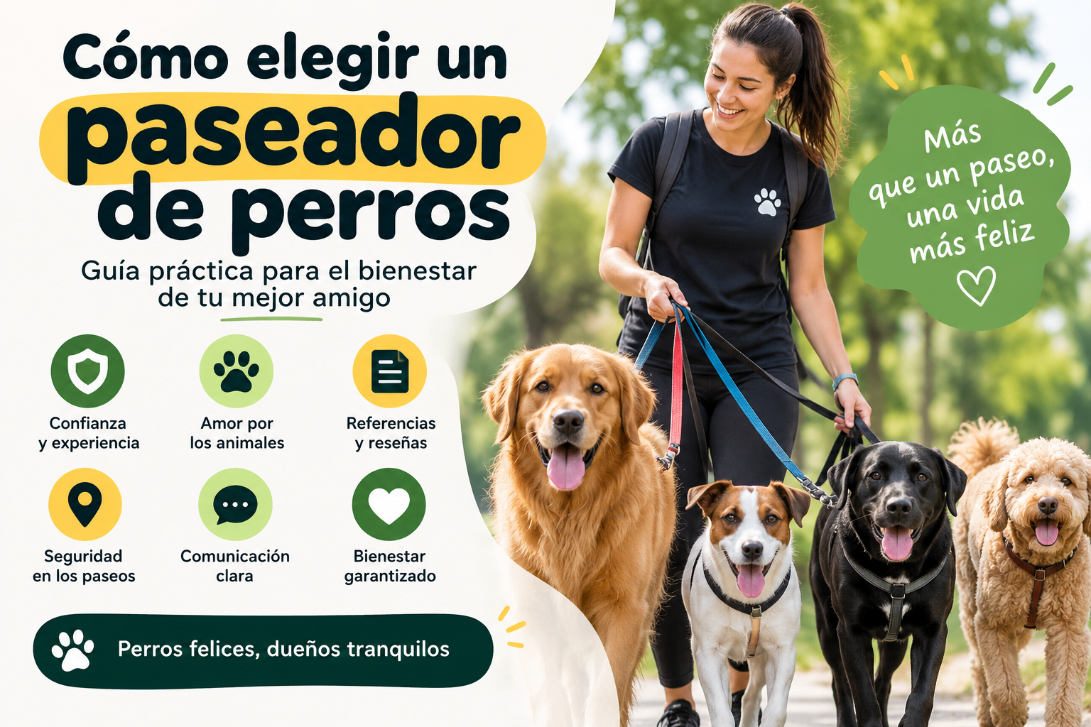 cómo elegir paseador de perros